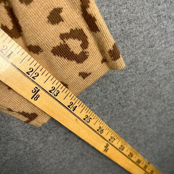 Isaac Mizrahi Live! Jacquard Shawl Collar Sweater Cardigan Leopard, X-Large - Picture 6 of 10